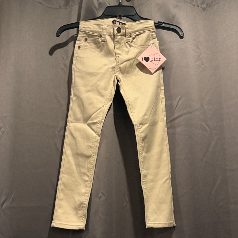 I Love Pinc Beige Skinny Jeans